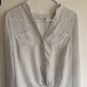 Candies Tie Front Blouse